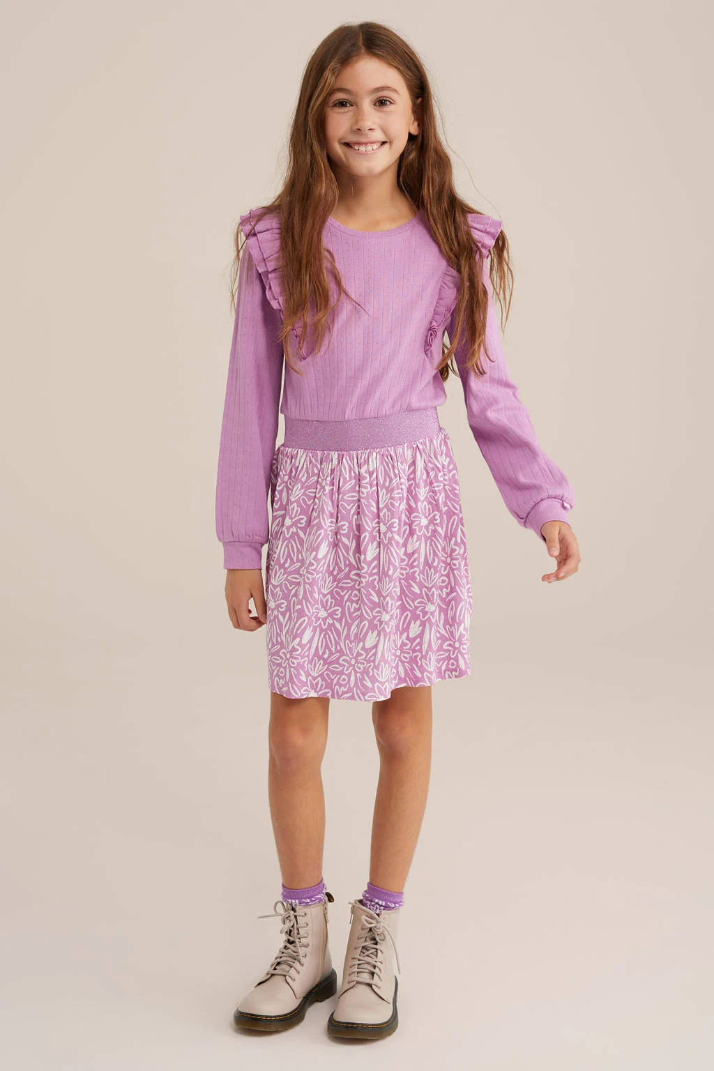 WE Fashion korte jurk roze