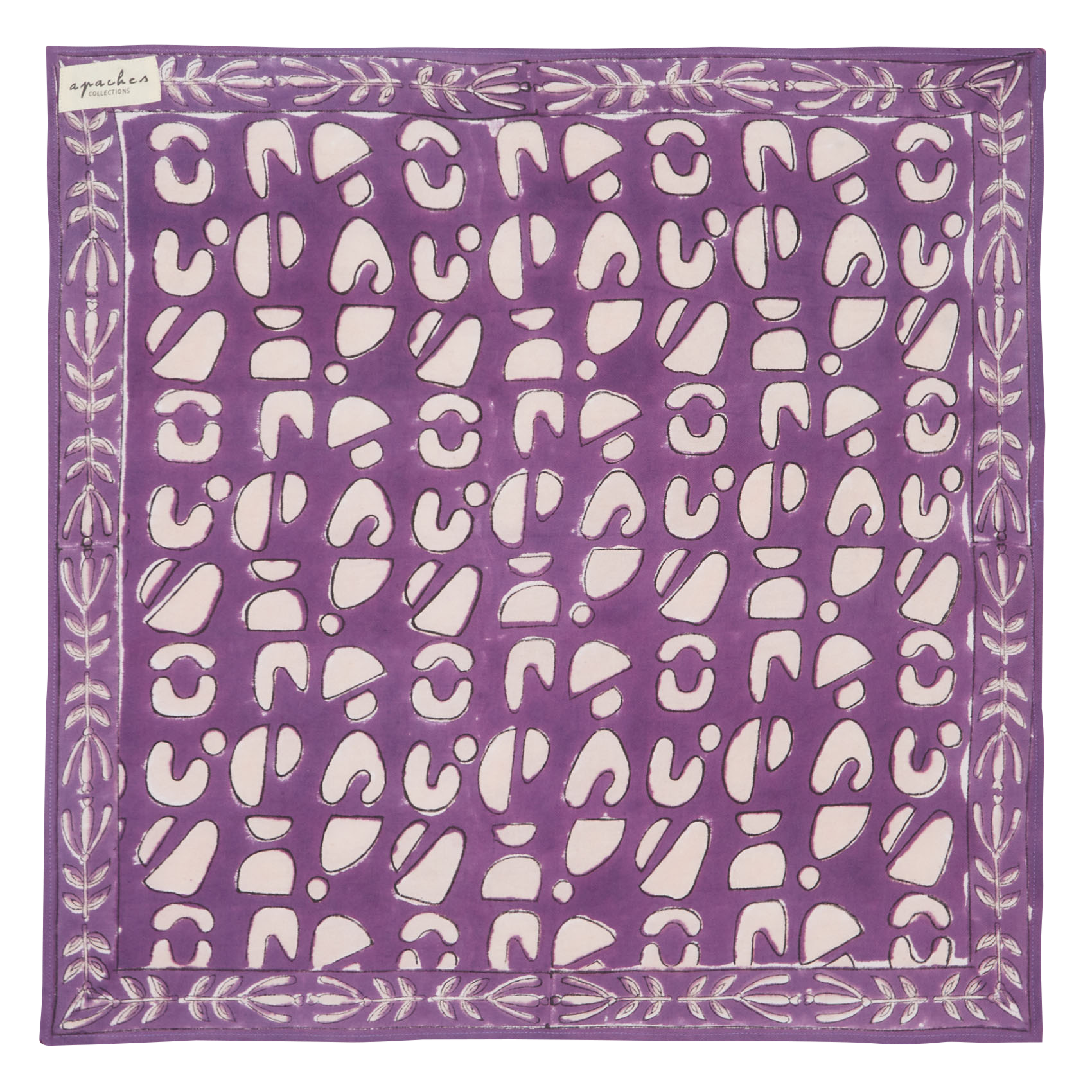 MANIKA - Foulard en coton imprimé | Violet
