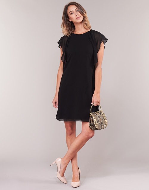 Lauren Ralph Lauren - RUFFLED GEORGETTE DRESS Negro