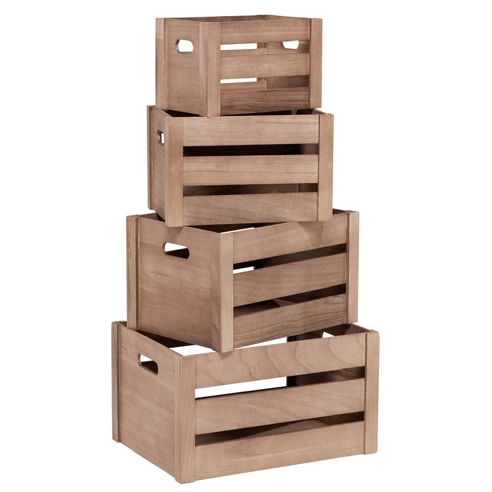 Caisse de rangement en bois Taille L