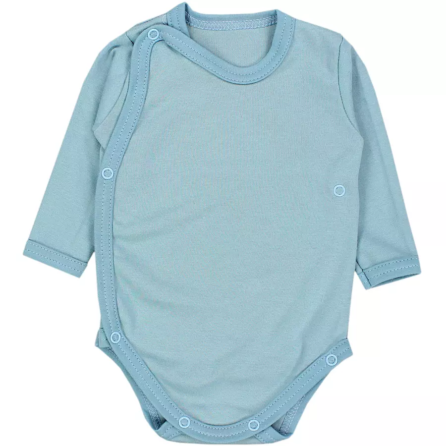 TupTam Baby Langarm Wickelbody 5er Pack grünblau