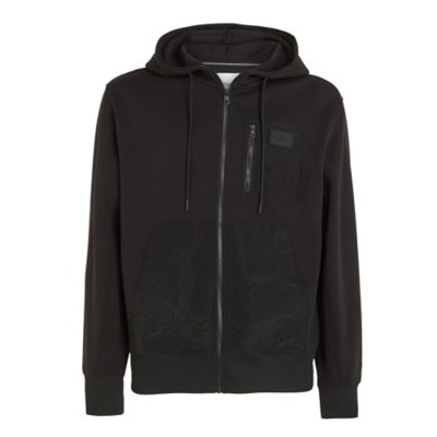 Sweatshirt zippé à capuche homme Mix Media CALVIN KLEIN