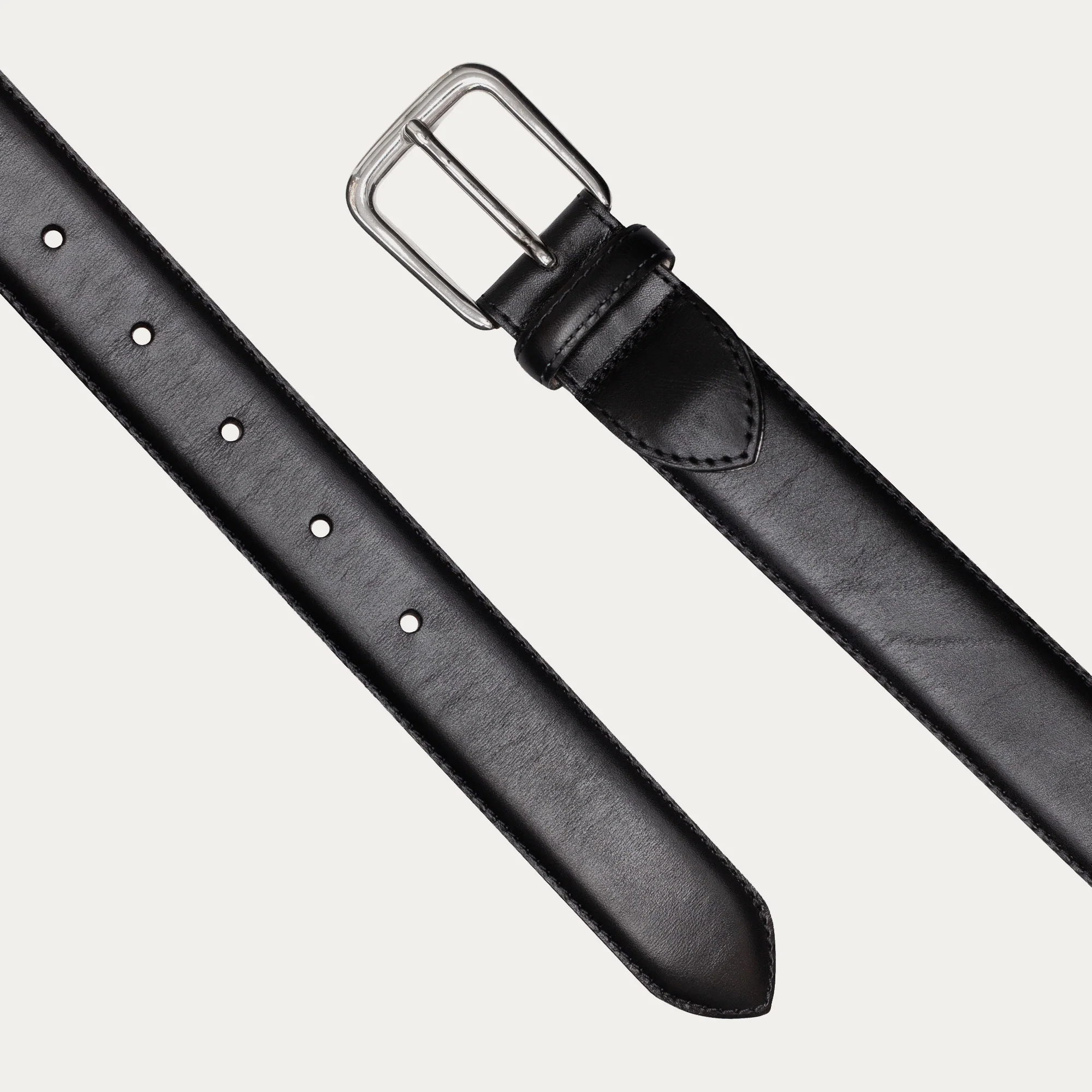Black full grain leather belt
