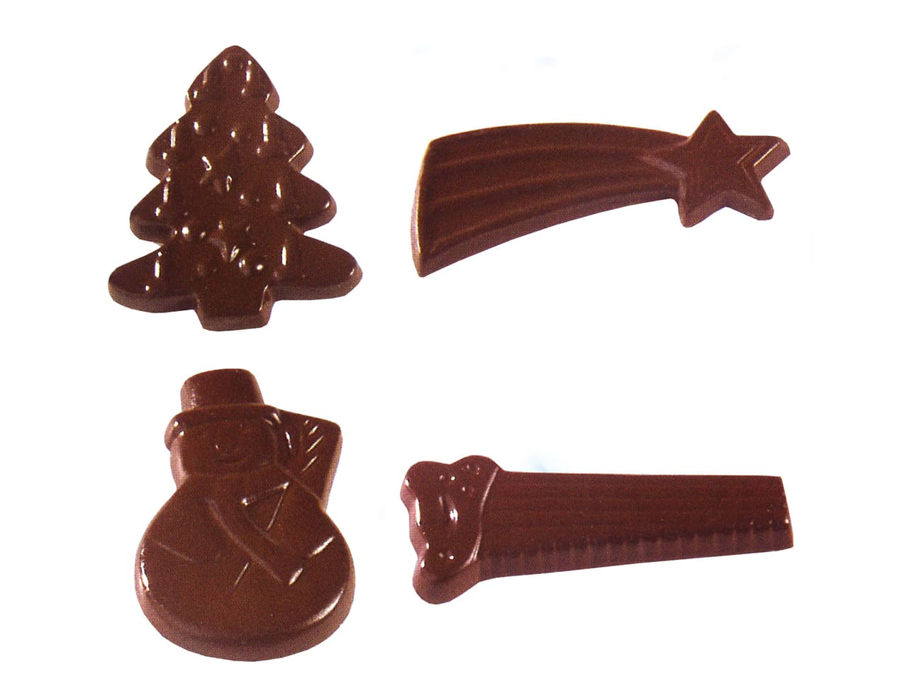 Moule chocolat - 4 sujets Noël assortis