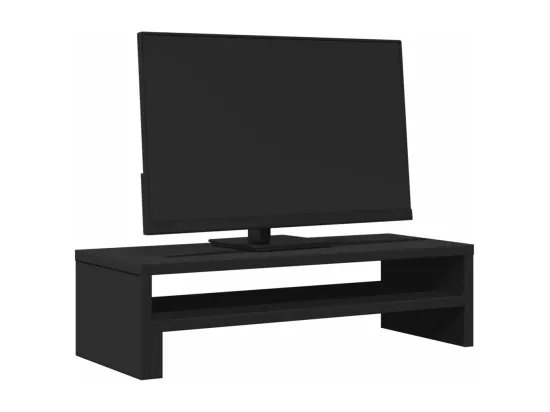Support de moniteur noir 54x22x15 cm bois d'ingénierie