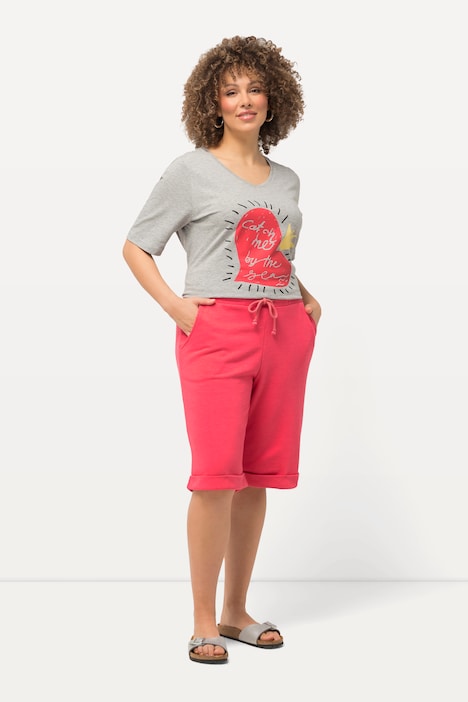 Sweatshorts Mary, weites, gerades Bein, Elastikbund