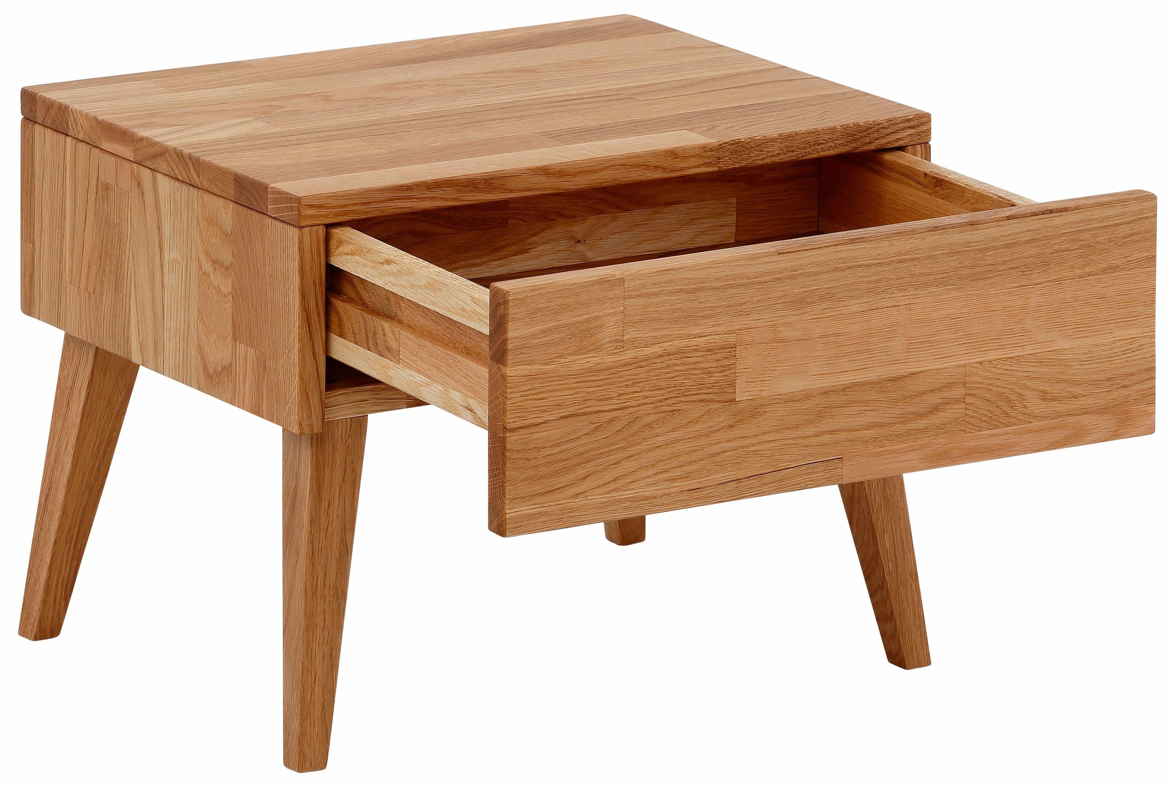 Home affaire Nachttisch »Natali« mit einer Schublade, aus massiver Eiche, Breite 45 cm