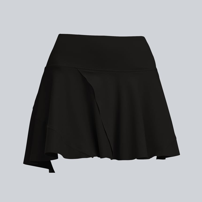 Claduodoe - Effen mini-sportskort met hoge taille