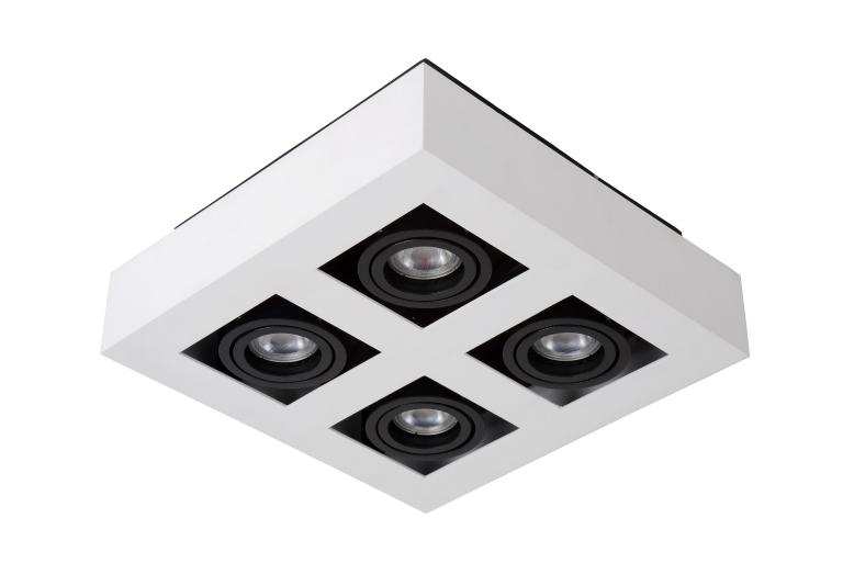 Lucide Xirax 4 spot dim to warm zwart