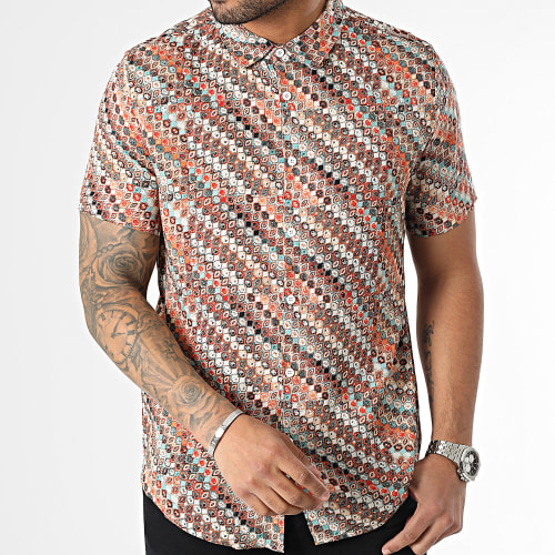 Chemise Manches Courtes Orange