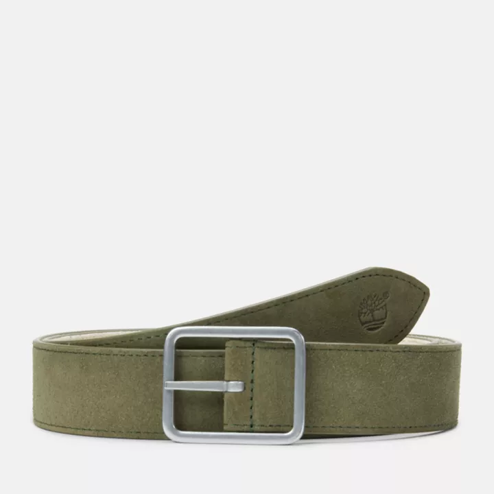 Ceinture réversible en toile et en cuir pour homme en beige
