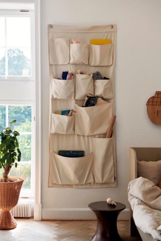 Ferm Living Canvas Wall Pockets organizer 70x160