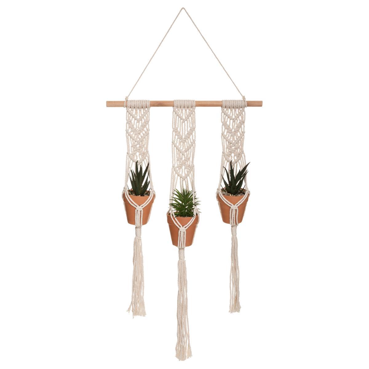 PLANTE X3 SUSPENSIONS TERRACOTTA HACIENDA H.75CM