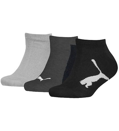 Puma AnkelStrømper - Kids Sneaker - 3-pak - Sort/MørkGr?/Lys Gr