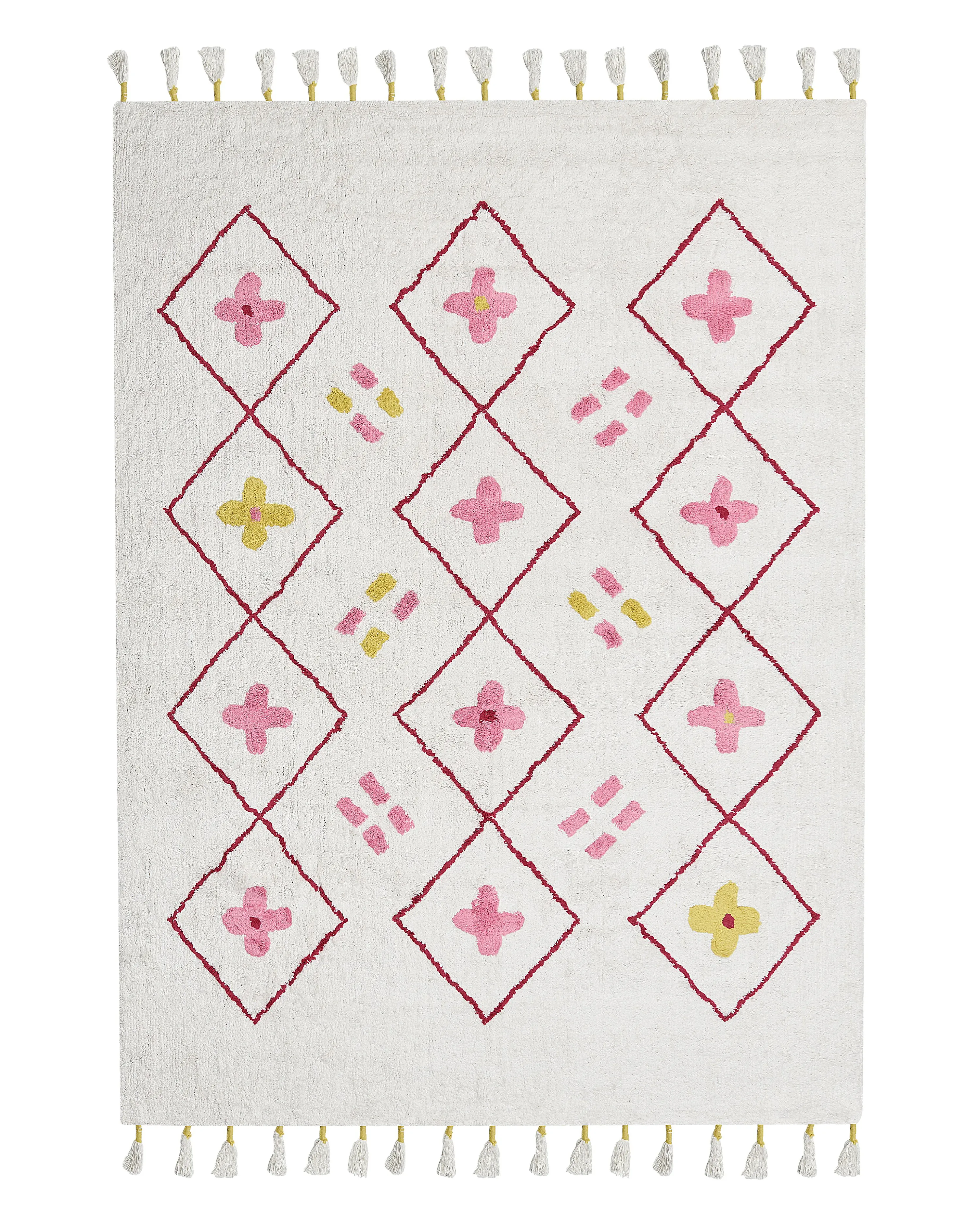 Kindervloerkleed CAVUS Wit 160 x 230 cm Katoen