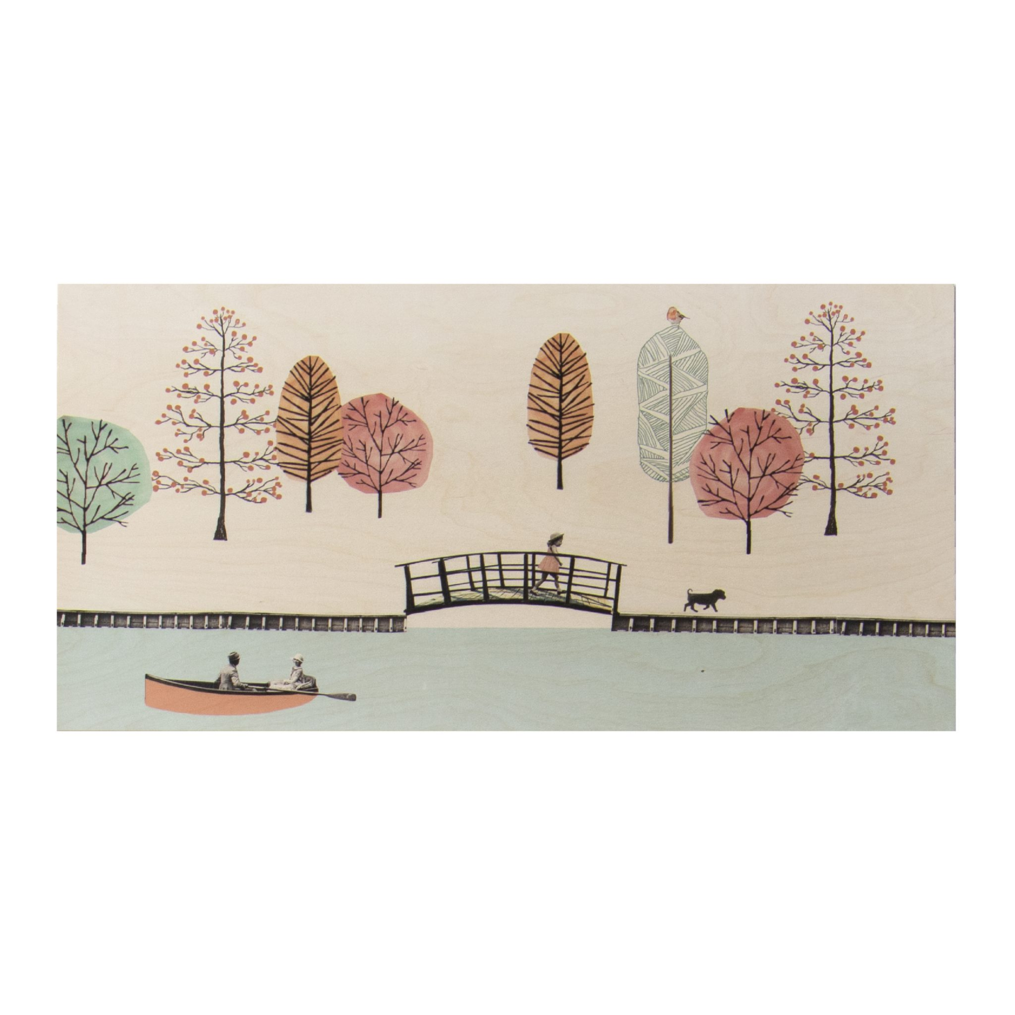 StoryWood wandpaneel Day at the park 110 x 55 cm