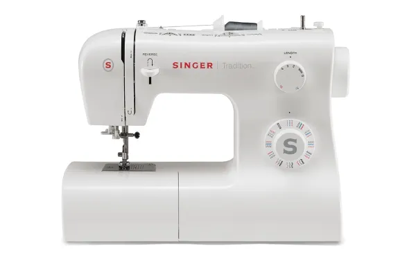 SINGER Tradition 2282, Hvid, Semi-automatisk symaskine, Syning, 1 trin, Dreje, Elektromekanisk
