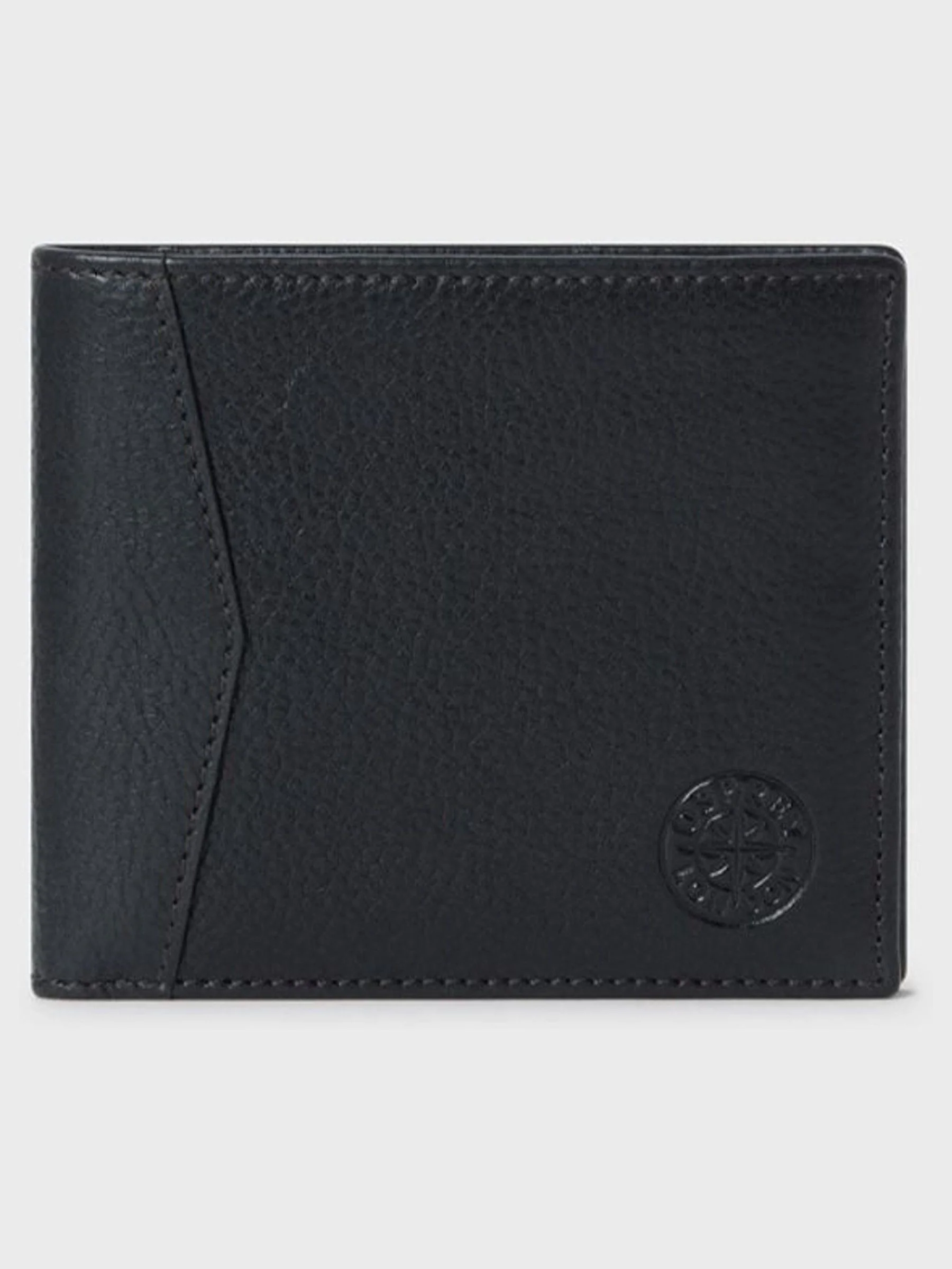 Zwart - Osprey London - The Compass zwarte leren pasjeshouder