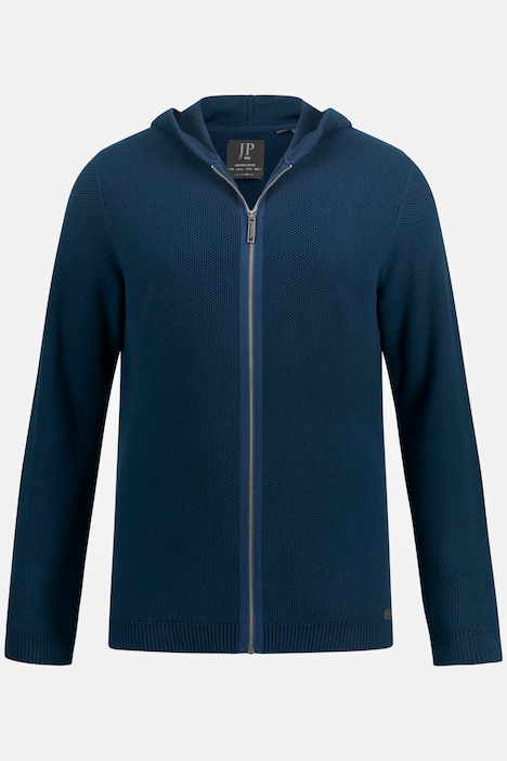 Strickjacke, Kapuze, Strickmuster, Zipper