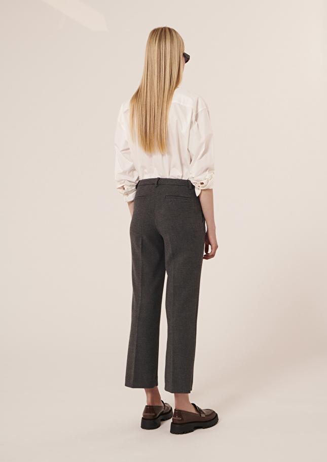 Pantalon Pampillegris en laine tailleur