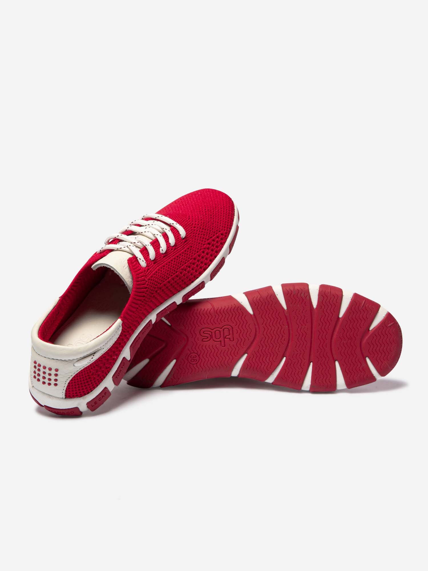 Tennis Femme Textile Recyclé Rouge