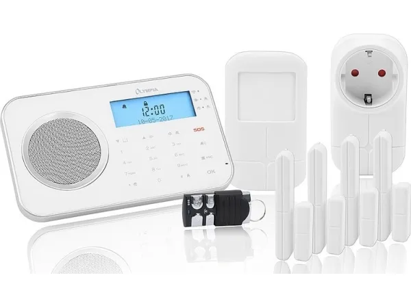 OLYMPIA ProHome 8762 - Hjemmealarmsystem - trådløs - Mobil - 802.11b/g - 2.4 Ghz, 868.5 MHz - hvid