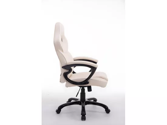 Chaise de bureau - Similicuir & Plastique - Crème - BIG XXX