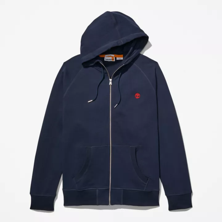 Veste à capuche et envers bouclé Exeter pour homme en bleu marine