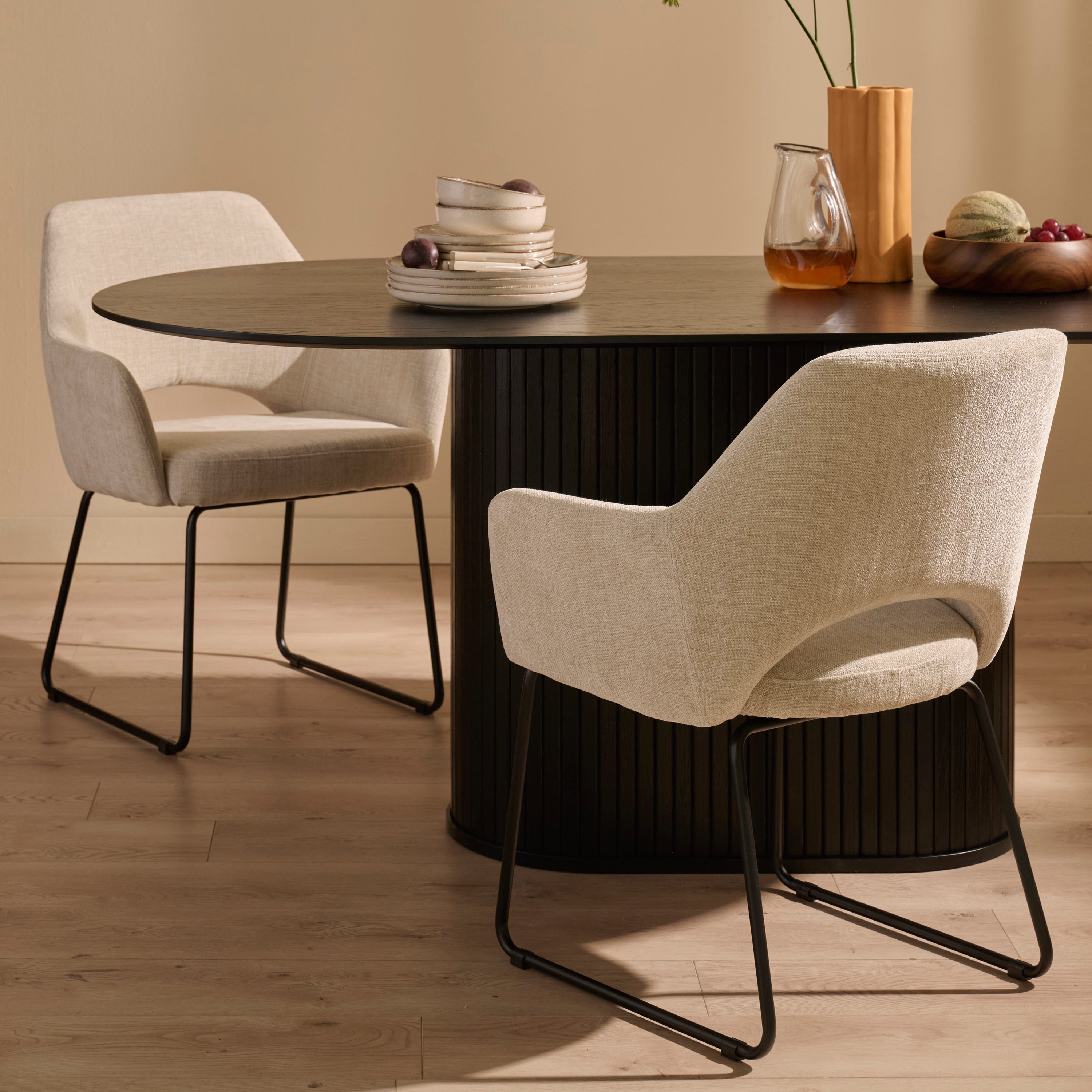 by fonQ Gap Eetkamerstoel - Beige / Zwart
