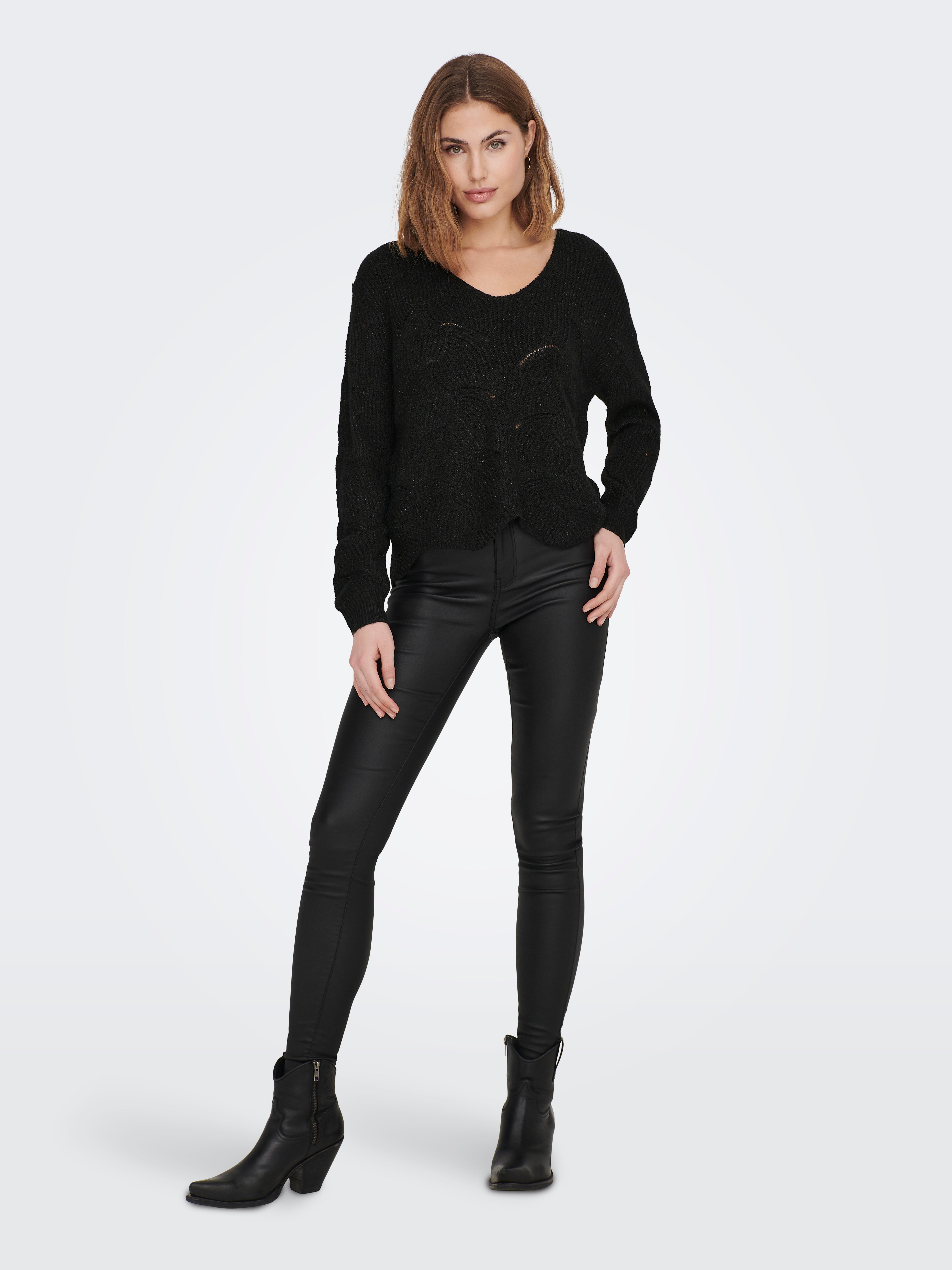 ONLCORA Strickpullover Black