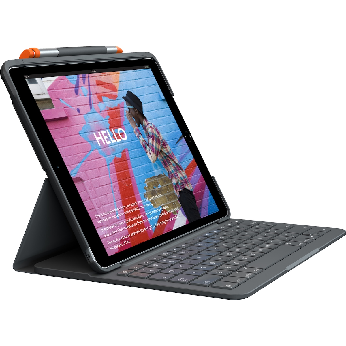 Logitech Slim Folio tastaturetui til 10,2