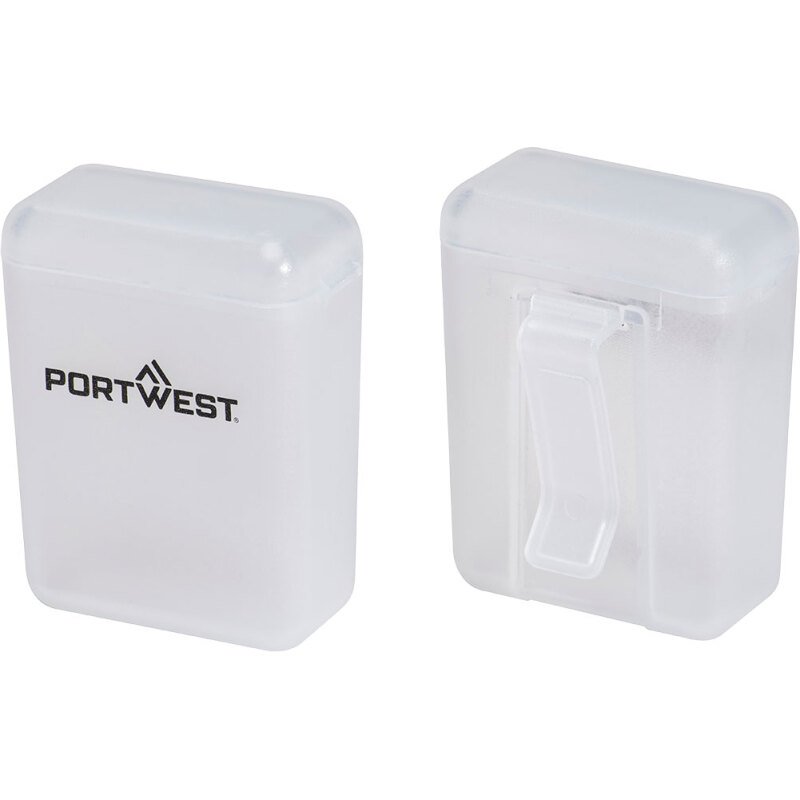 Portwest PA09 Boîte de rangement pour bouchons d'oreille (Pk50) Blanc