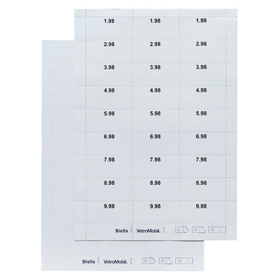 Biella Drucker-Etiketten für Hängemappen, für Metallreiter, weiss