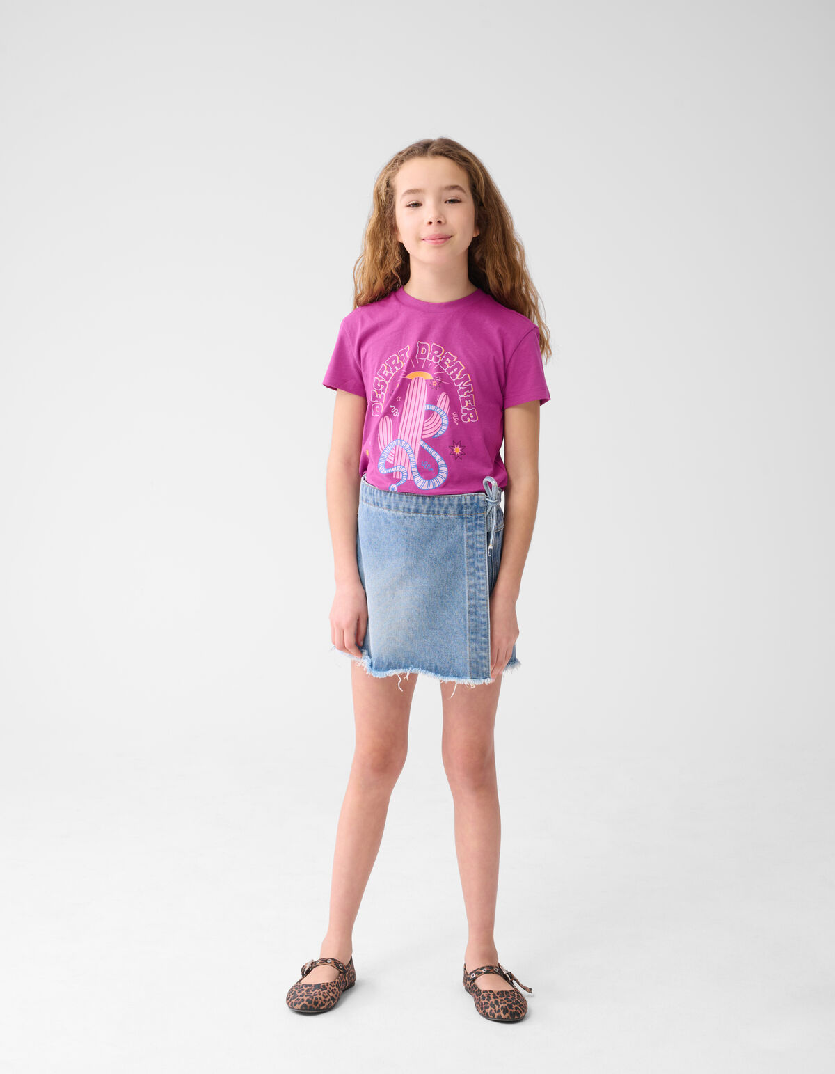 Denim Wrap Skort