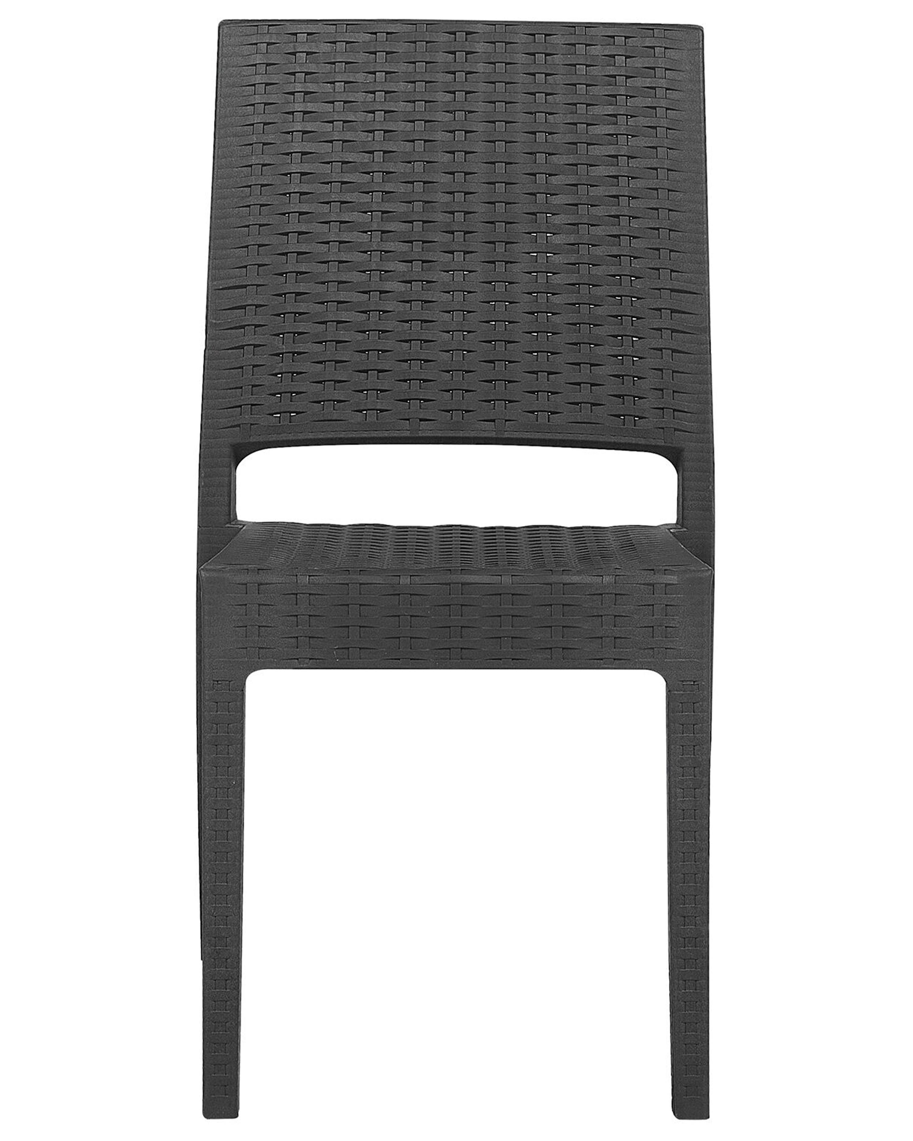 Set van 2 tuinstoelen FOSSANO Synthetisch materiaal Grafietgrijs