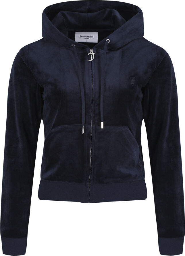 Juicy Couture Robertson Classic Velour Zip Trough Hoodie Night sky