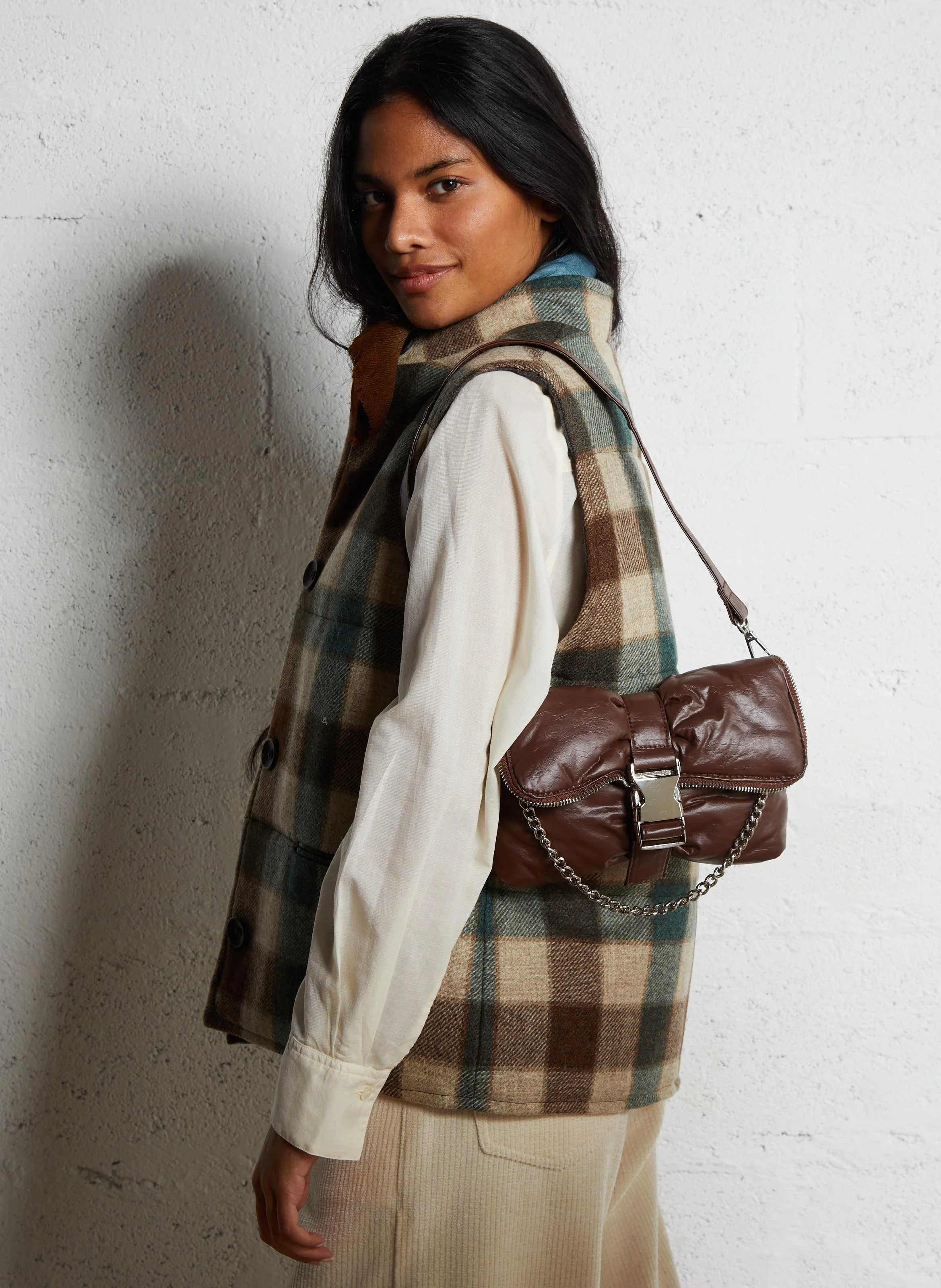 Sac baguette | Marron