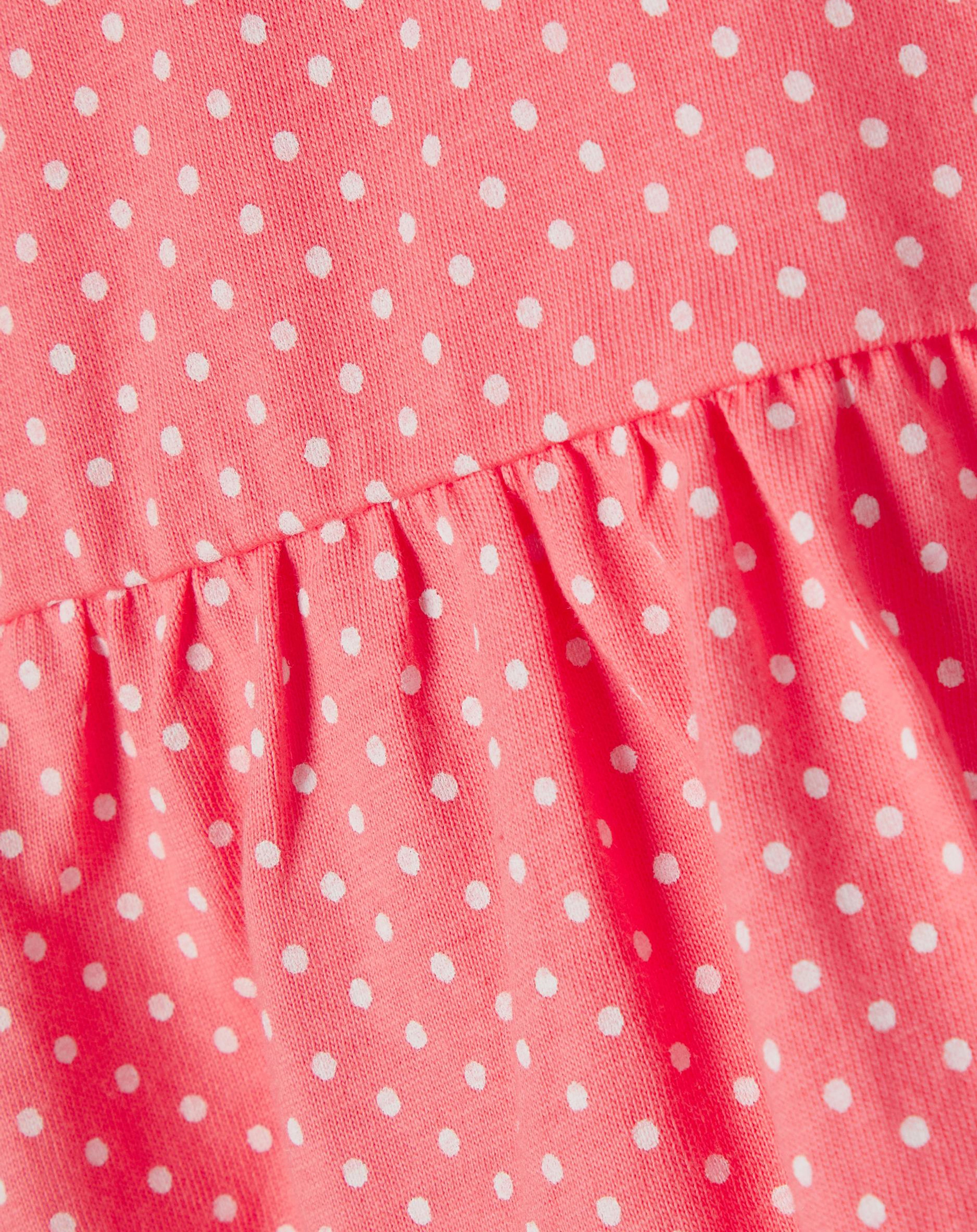 Kurzarm-Kleid NMFVAMAJA DOTS in georgia peach