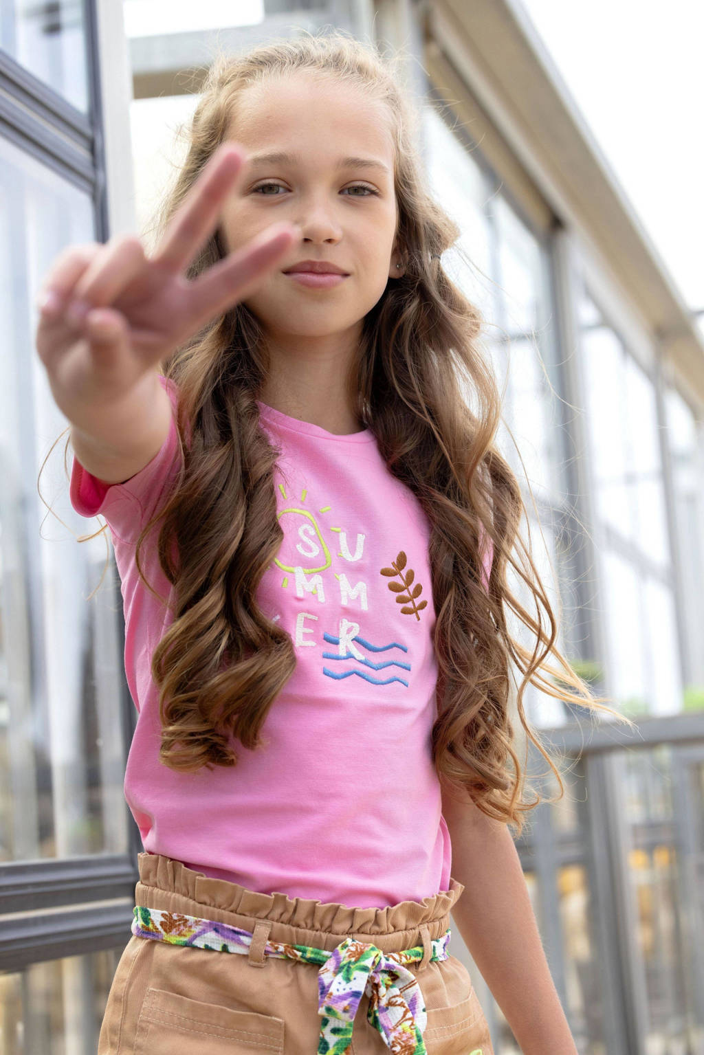B.Nosy T-shirt met printopdruk zoetroze