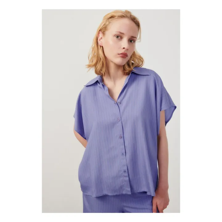 American Vintage Chemise Okyrow Rayures | Violet