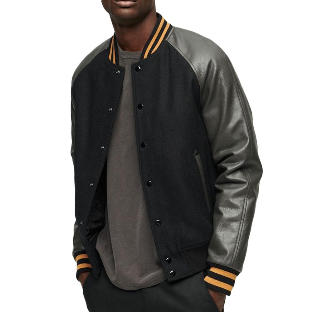 Superdry Bomber Noir Homme Superdry College Varsity