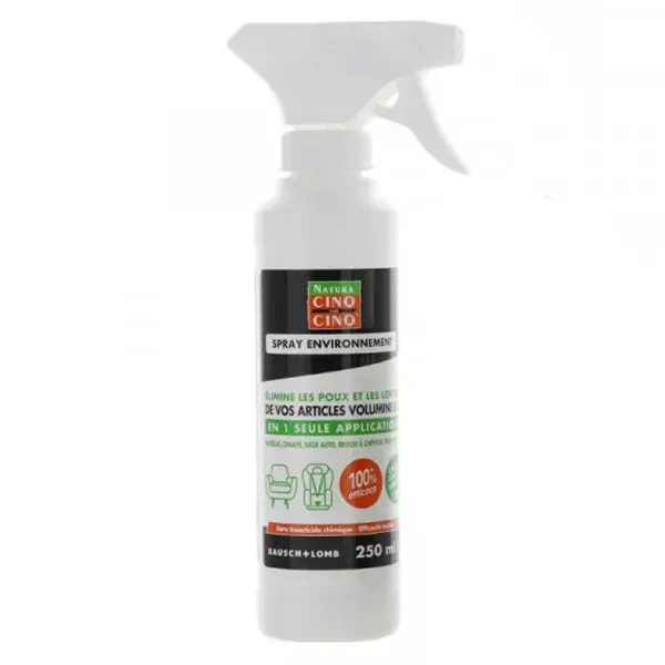 Spray antipiolhos e lêndeas Five on Five para tratamento ambiental, 250ml