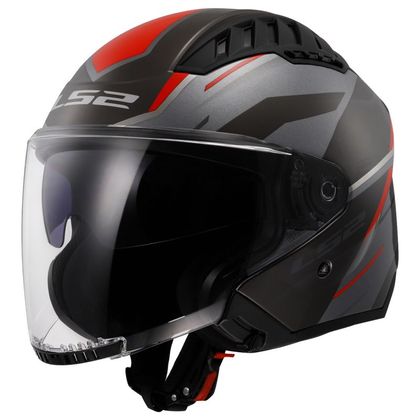 Casque LS2 OF600 COPTER II - DISTON - Gris / Rouge