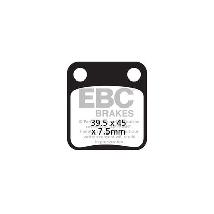 Plaquettes de freins EBC Organique avant/arrière (spécial RS selon modèle)