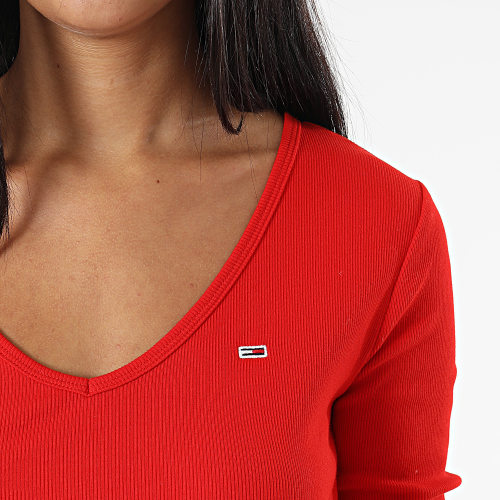 Tee Shirt Manches Longues Crop Femme Baby Rib 4278 Rouge