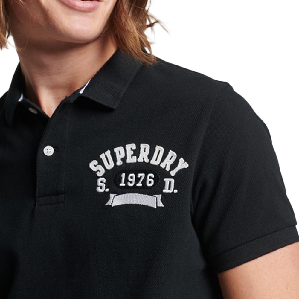 Superdry Polo Noir Homme Superdry Vintage Superstate