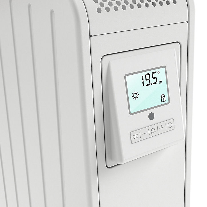Radiateur mobile à inertie sèche GoodHome Mullae blanc 1500W