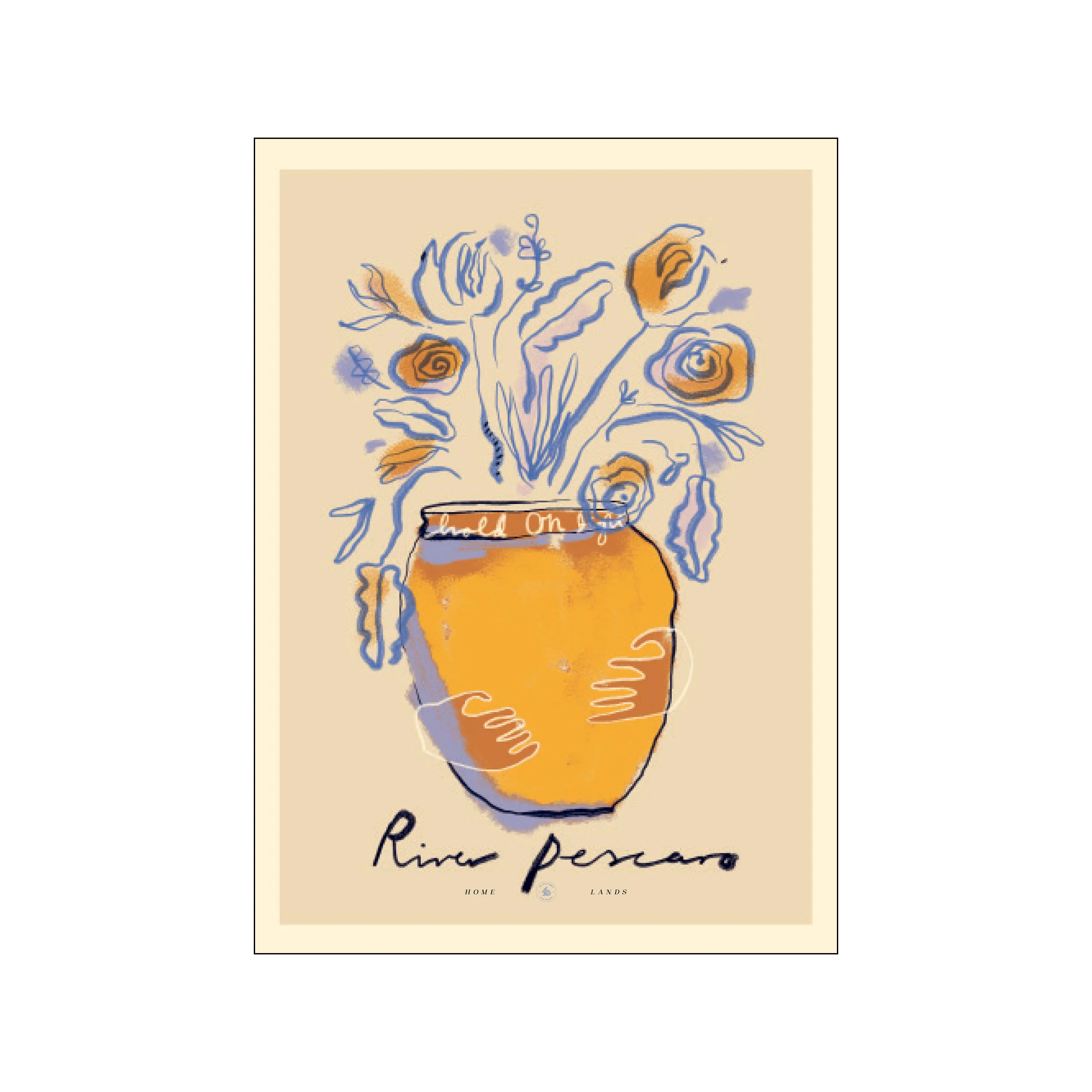 Poster & Frame  Das Rotes Rabbit River Pescaro plakat - 30x40 cm.