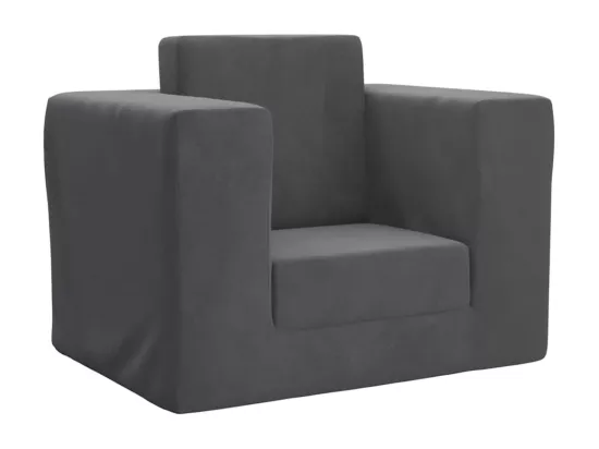 Canapé-lit pour enfants Anthracite Peluche douce