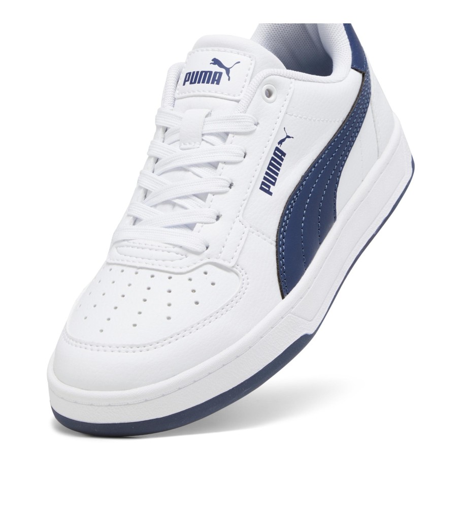 Tênis Puma Caven 2.0, branco e azul.